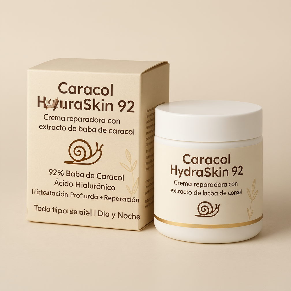 Caracol Hydraskin 92 - Tratamiento reparador facial, piel firme, luminosa y saludable.